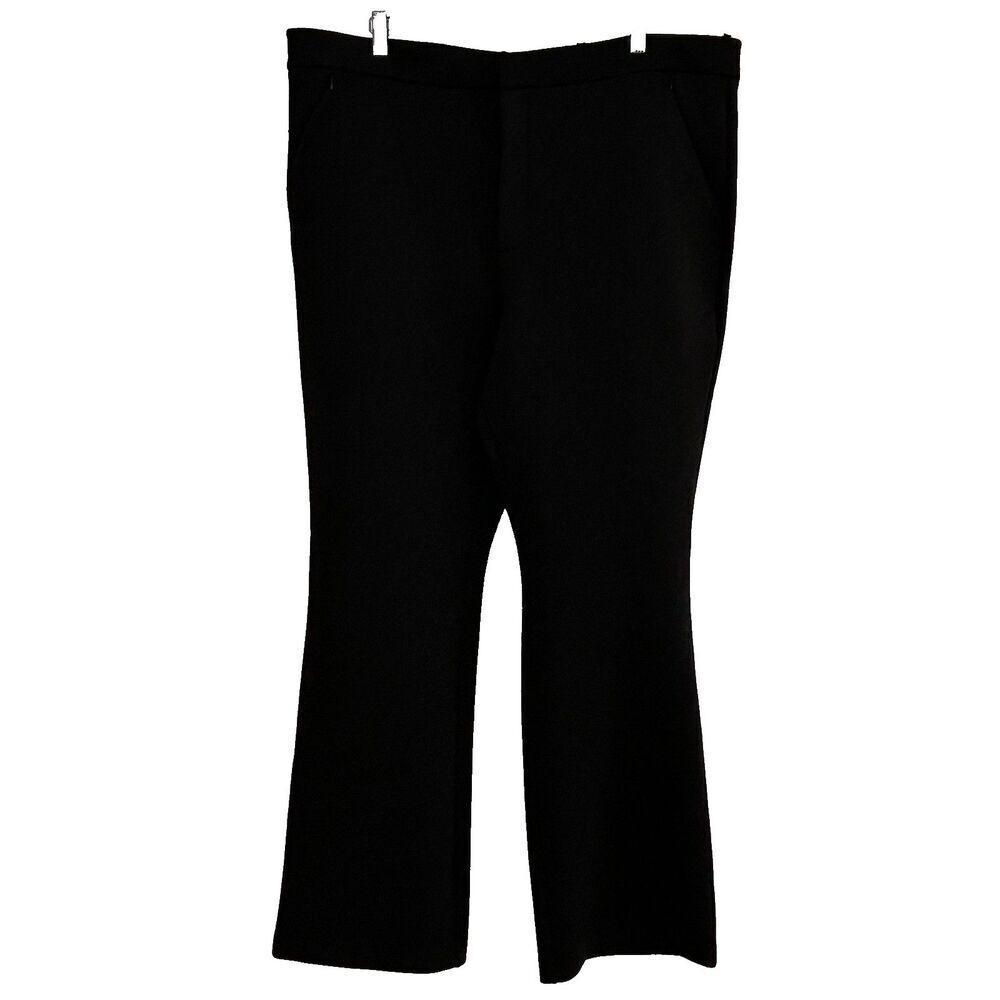 Good American Soft-Tech Classic Slim Boot Cut Pants Size 20 Black Pockets Plus